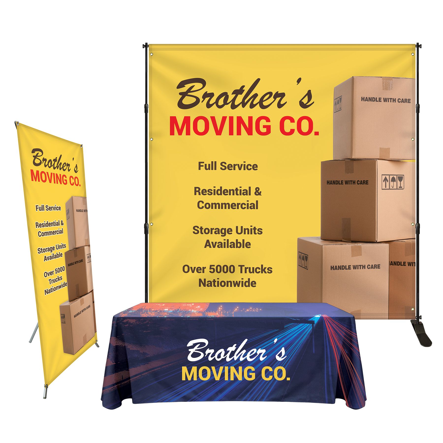 Trade Show Booth Display - Starter Package - Banners, Displays, Table Covers